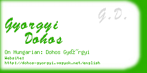 gyorgyi dohos business card